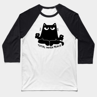 Total inner peace meditating cat Baseball T-Shirt